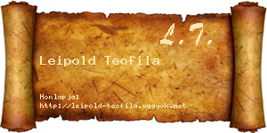 Leipold Teofila névjegykártya